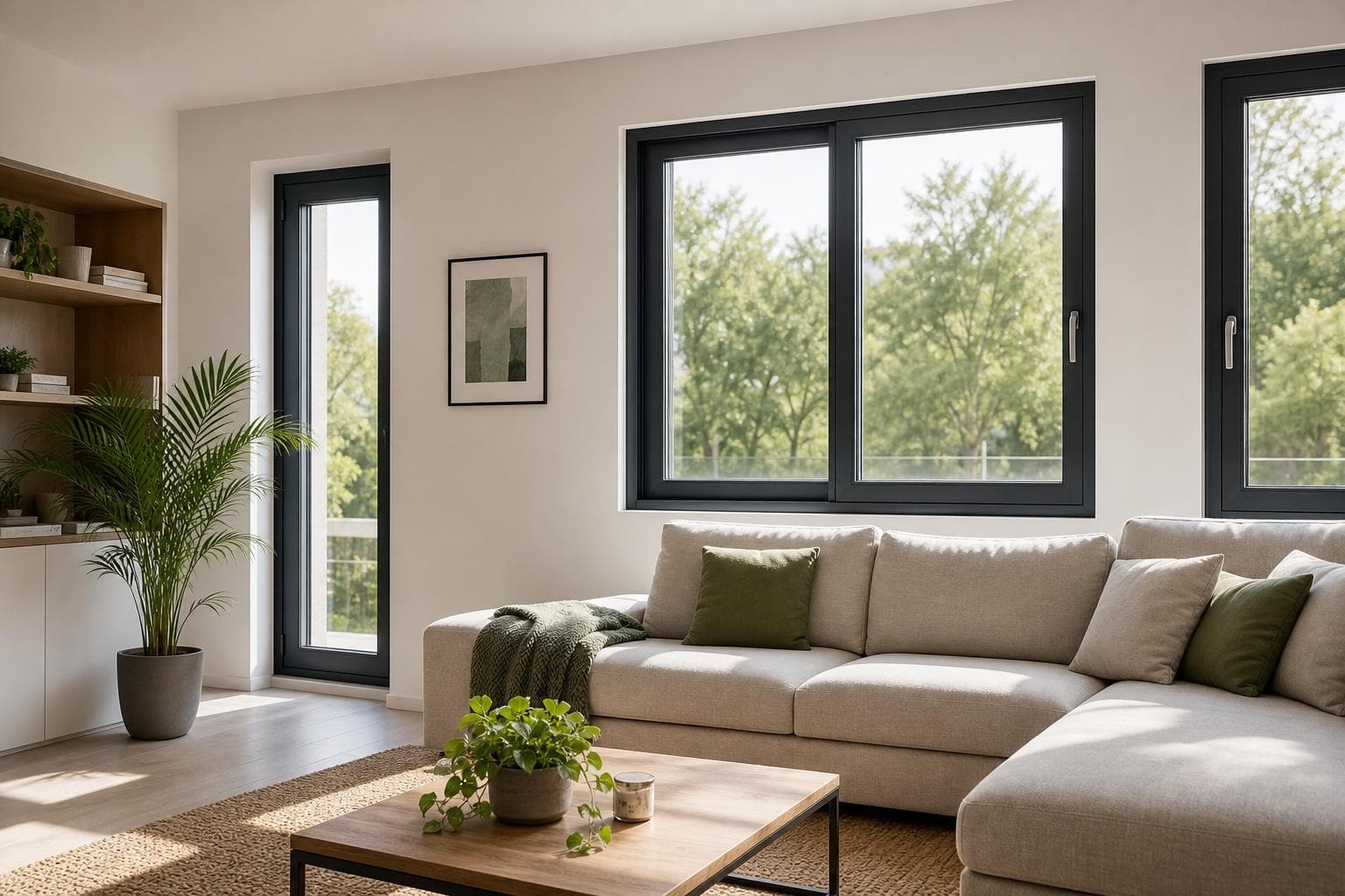 Interno luminoso con infissi efficienti e comfort abitativo