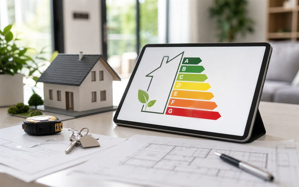 Certificazione APE con scala energetica europea da A a G per casa italiana